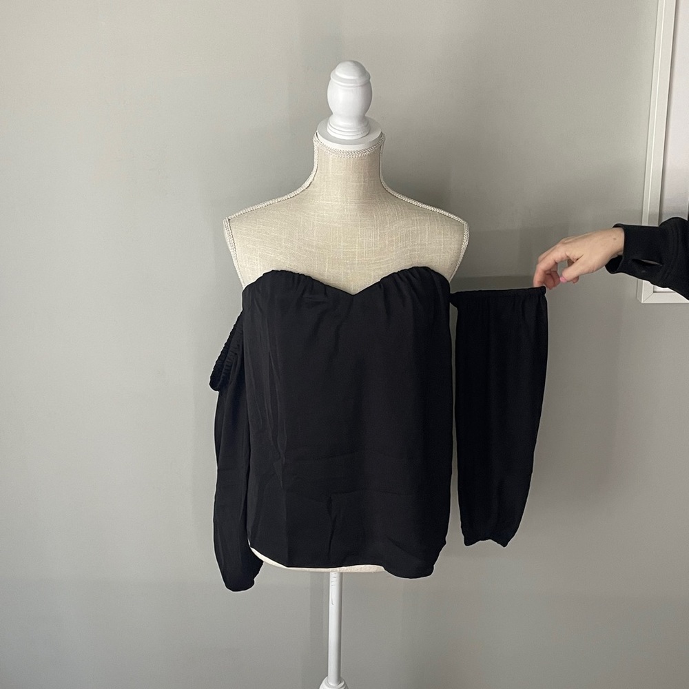 Banana Republic Off Shoulder Satin Blouse NWT